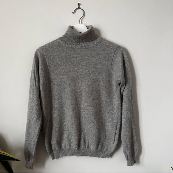 Lochmere Grey Cashmere Turtleneck Sweater Size S - Picture 1 of 6